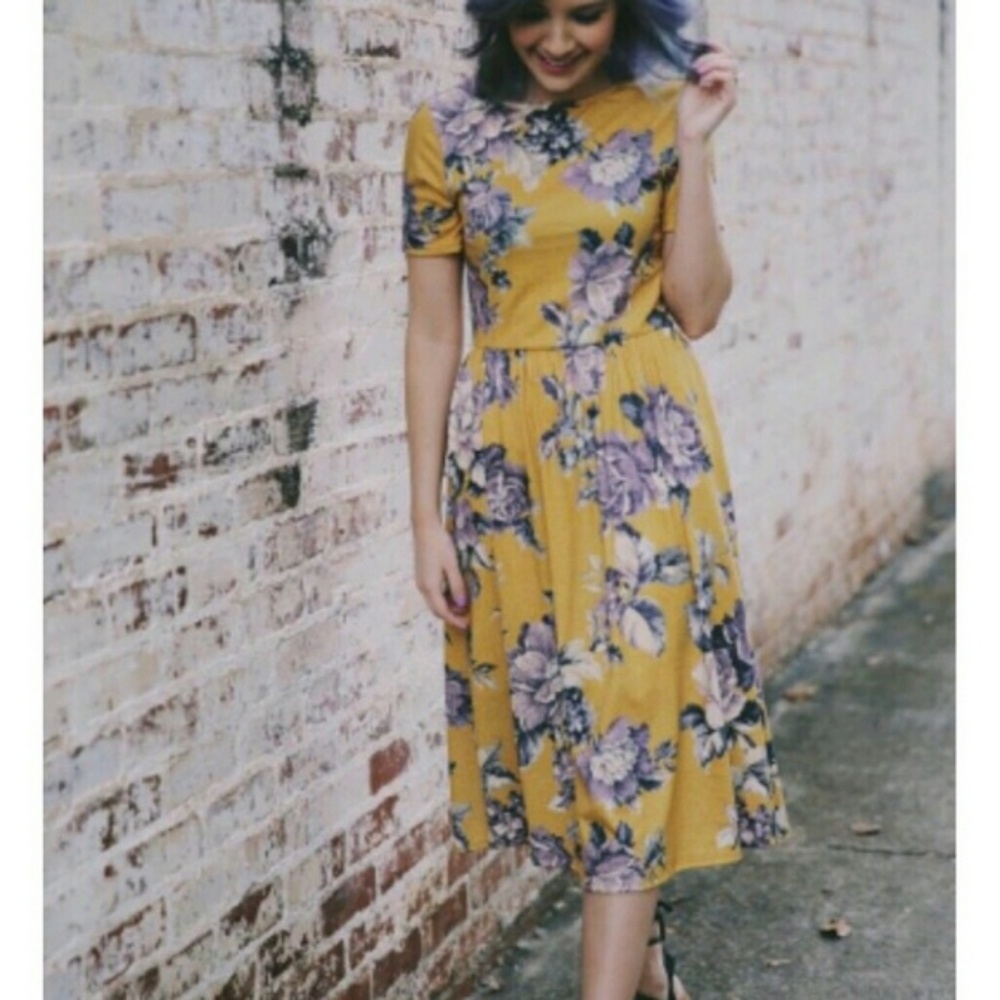 Sale🎈ASOS yellow and purple flowers dress